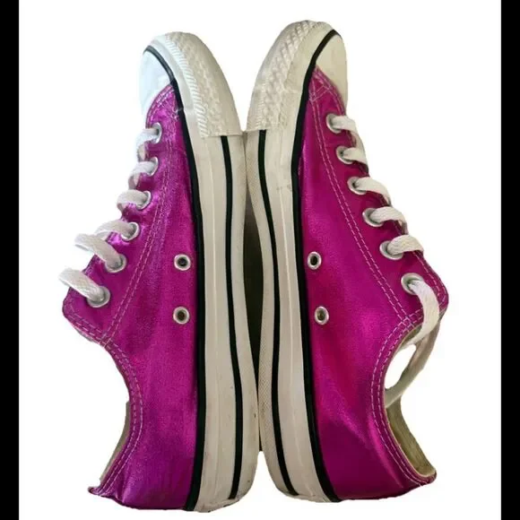 Converse Women's Chuck Taylor Metallic Pink All-Star Women’s  Shoes Size 8 - Picture 7 of 8